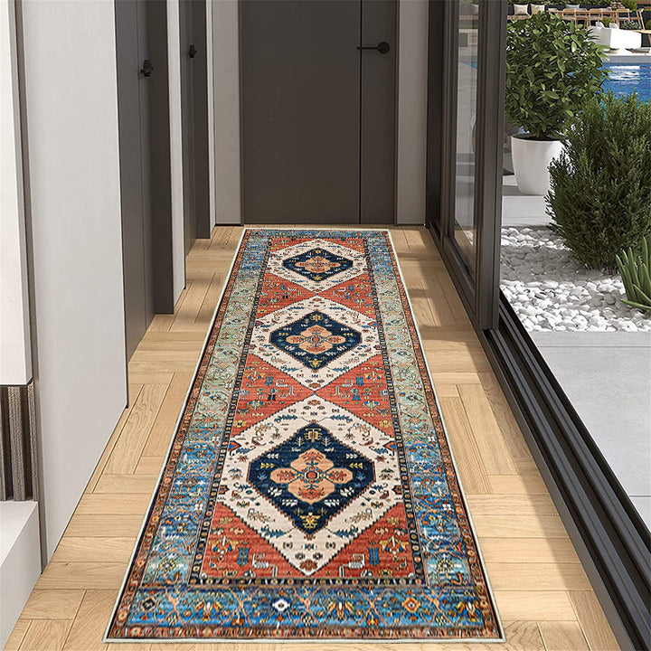 Elegant Geometric Pattern Runner Rug Bowlift