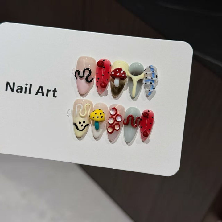 Whimsical Character-Themed Nail Set