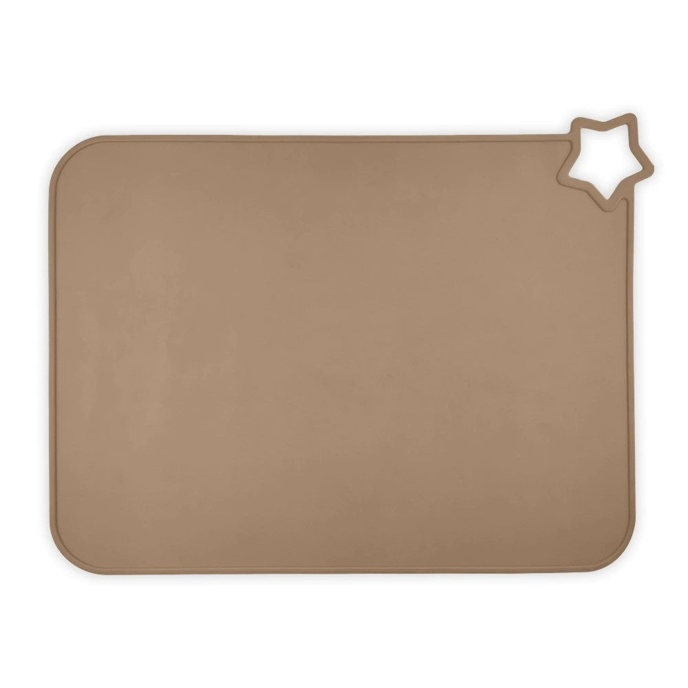 Silicone Placemat with Raised Rim, Non‑Slip Backing and Star Hook