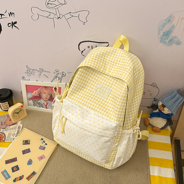 Chic Plaid Backpack Bowlift