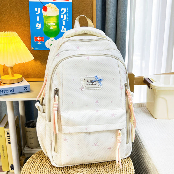 Stylish Star-Embellished Multi-Functional Backpack Bowlift