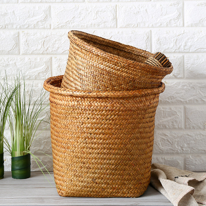 Handwoven Storage Basket with Natural Woven Design