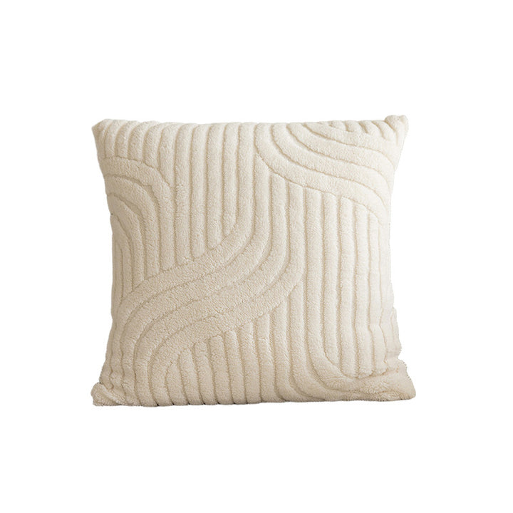 Decorative Rectangular Bouclé Textured Lumbar Throw Pillow