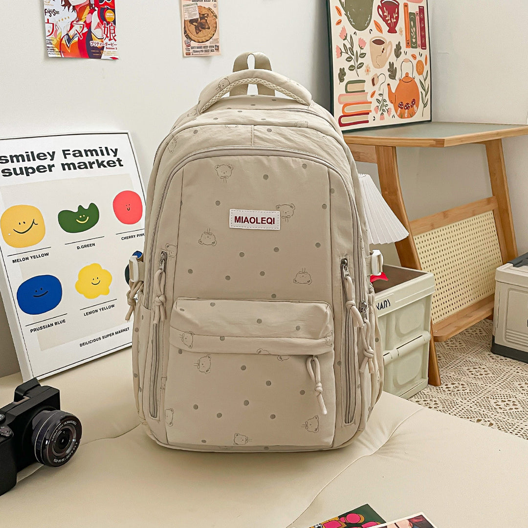Playful Polka Dot Design Backpack Bowlift