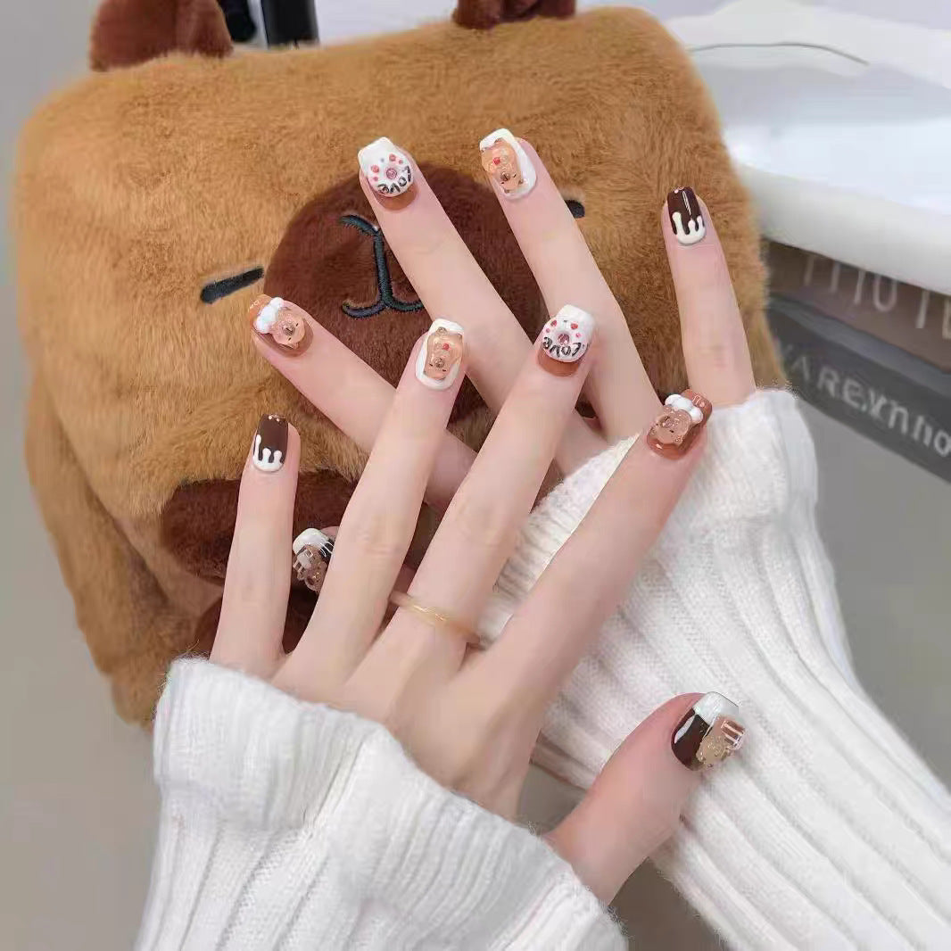 Decorative Butterfly-Embellished Press-On Nail Set