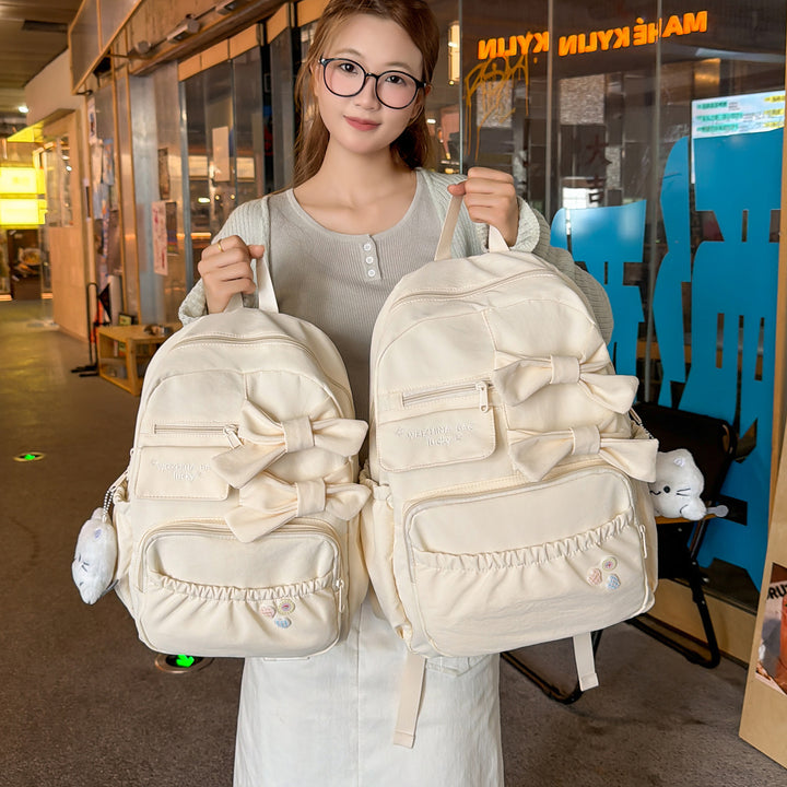 Stylish Bow-Accented Backpack Bowlift