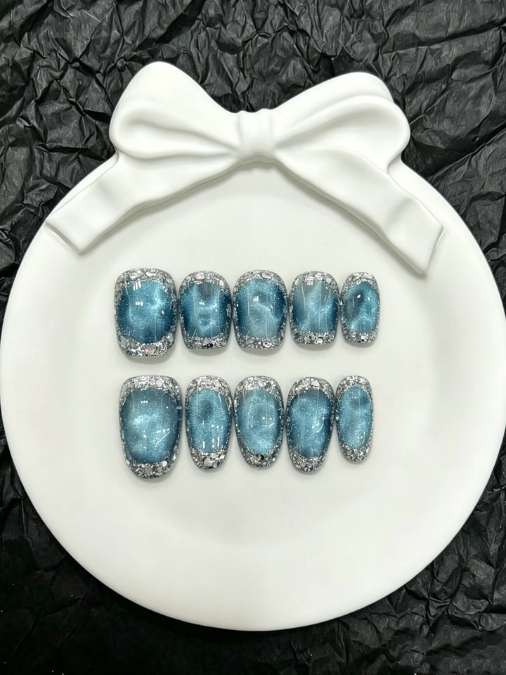 Sparkling Gel Press-On Nail Set