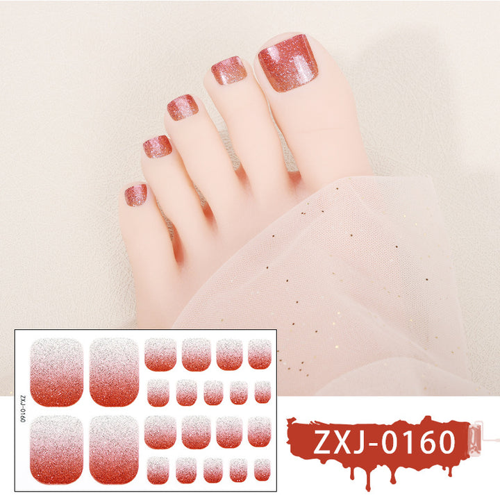 Glitter Gradient Toe Nail Wraps
