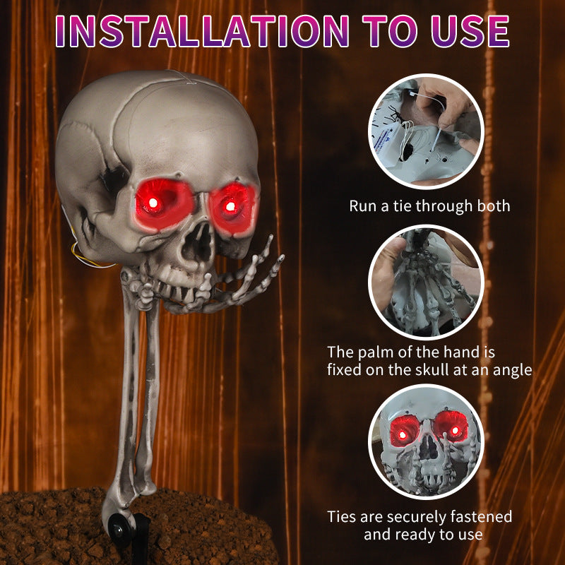 Creepy Decorative Skeleton Head Prop Bowlift