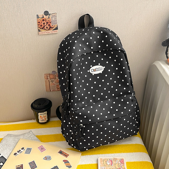 Stylish Polka Dot Lightweight Backpack Bowlift
