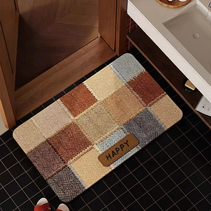 Cozy Patchwork Bath Mat Bowlift
