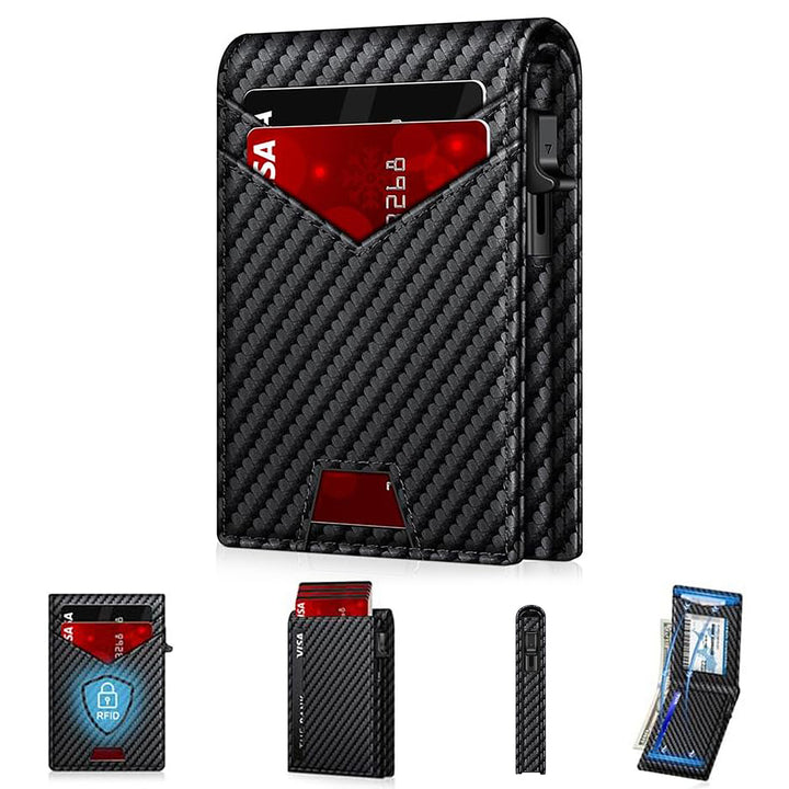 Slim Multi-Card Carbon Fiber Wallet Bowlift