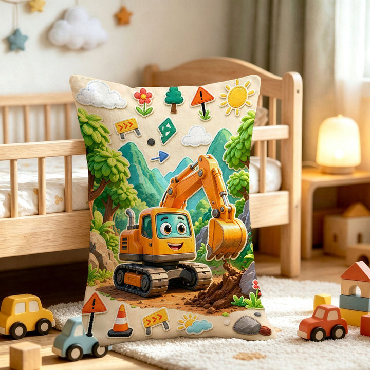 Cartoon-Themed Decorative Plush Pillow