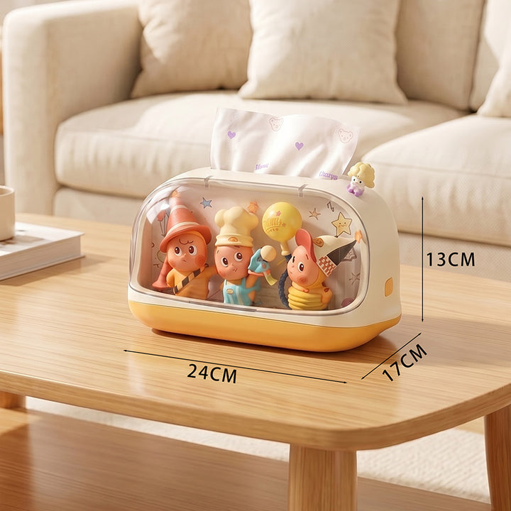 Whimsical Tissue Box Holder with Character Design Bowlift