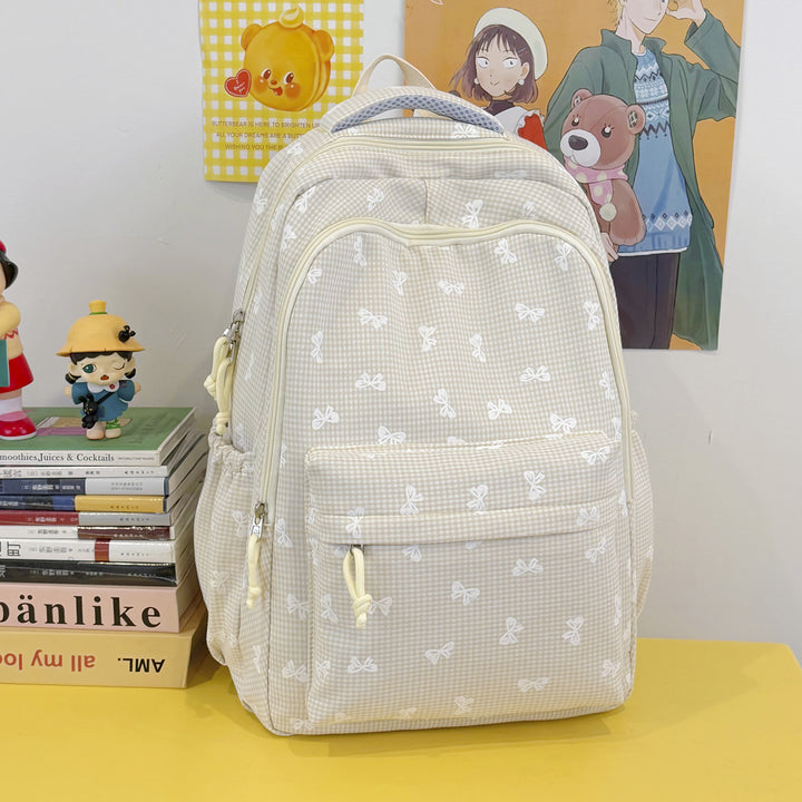Cute Bow-Embellished Casual Backpack Bowlift