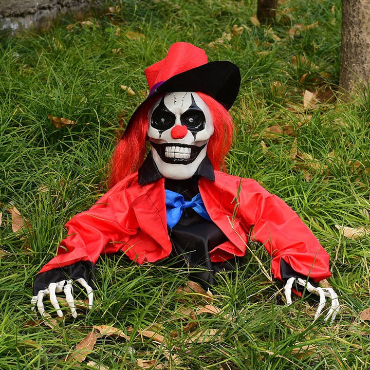 Creepy Clown Skeleton Decoration Bowlift