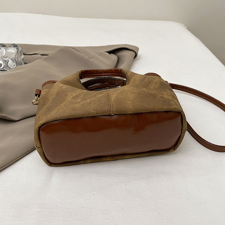 Glossy Faux Leather Handbag