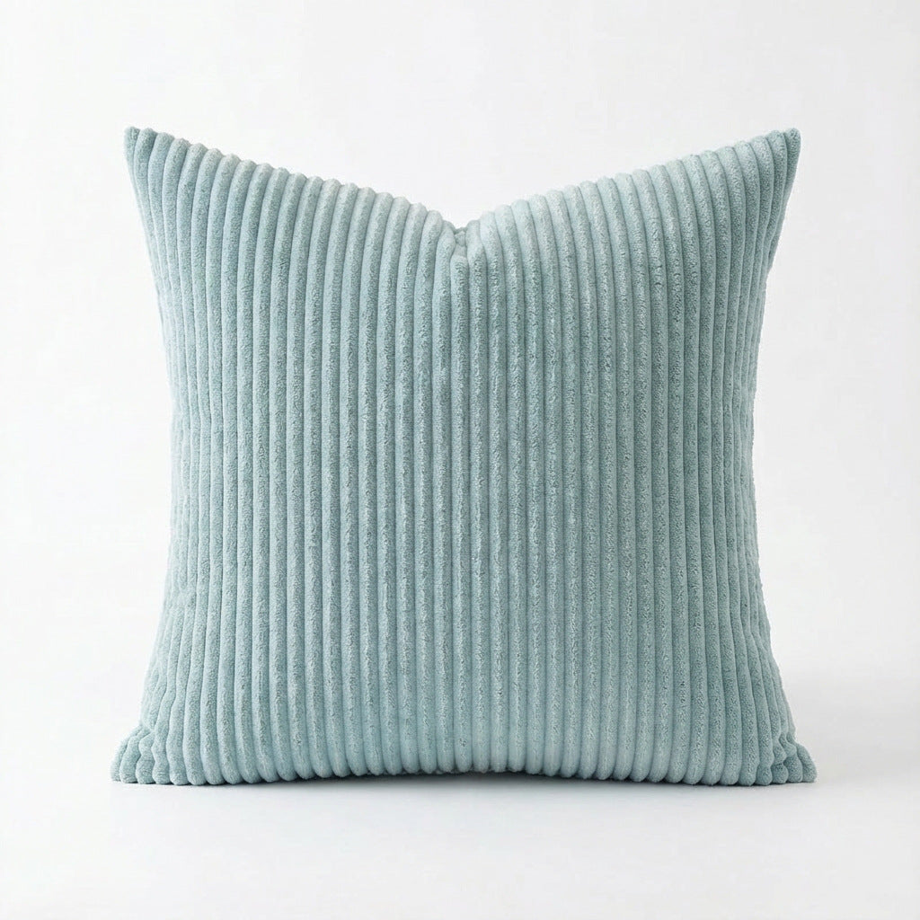 Plush Vertical Corduroy Ribbed Square Throw Pillow Cover