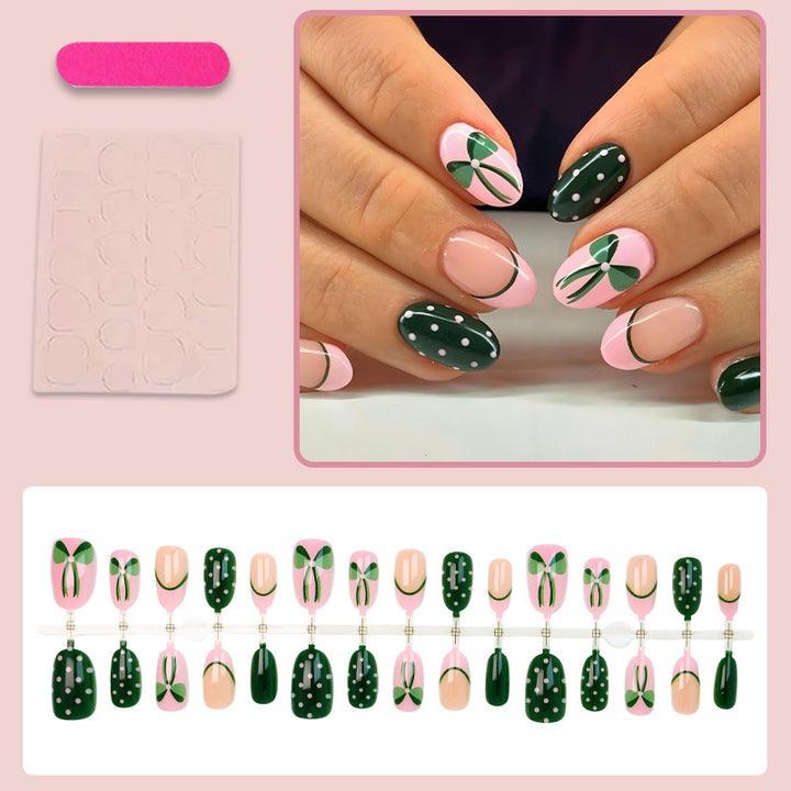 Art nail set with floral accents and playful designs Bowlift
