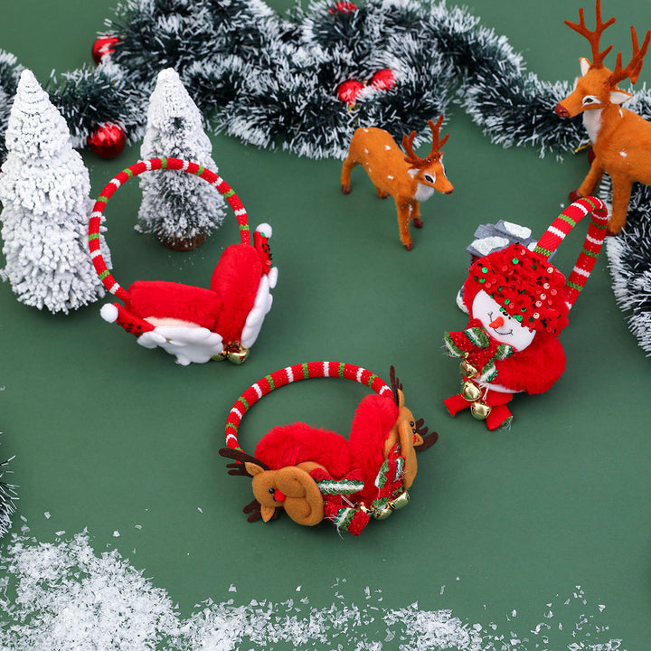 Plush Santa Hat Headband Bowlift