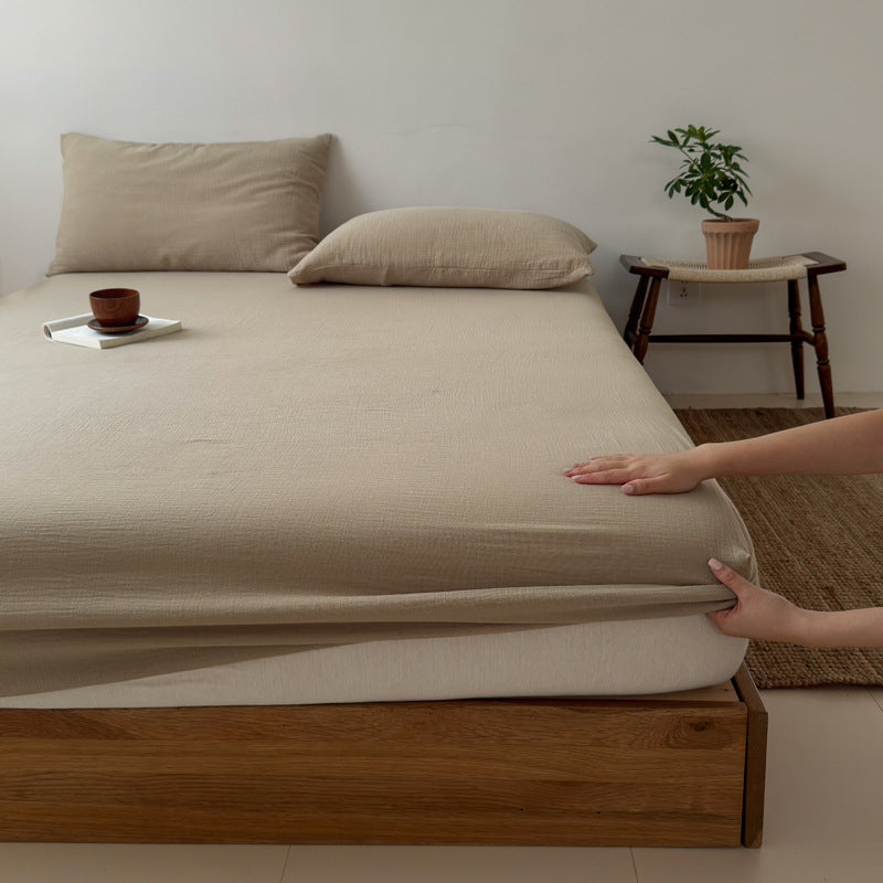 Deep-Pocket Cotton Jersey Fitted Sheet Set with Secure Elastic Corners