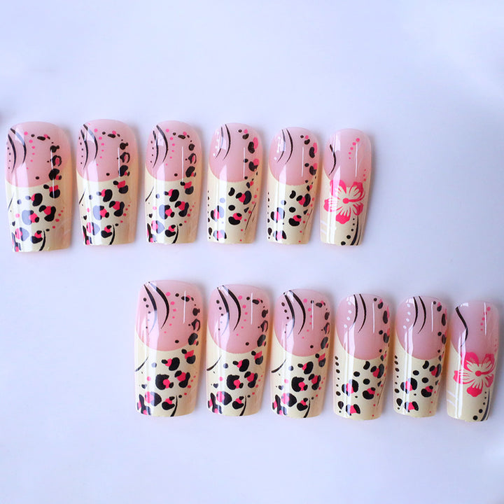 Stylish Floral Acrylic Nail Enhancements Bowlift