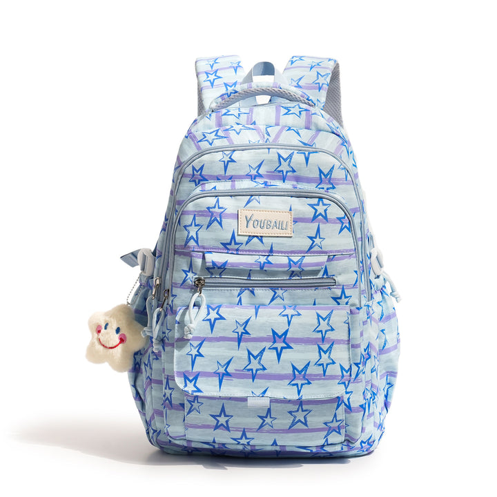 Fun Star-Patterned School Backpack Bowlift