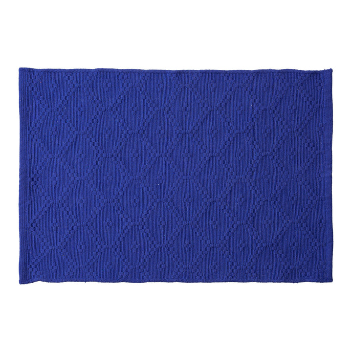 Woven square placemat with embossed diamond pattern Bowlift