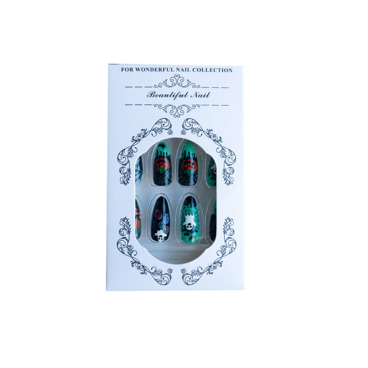 Halloween-Themed Press-On Nail Art Bowlift