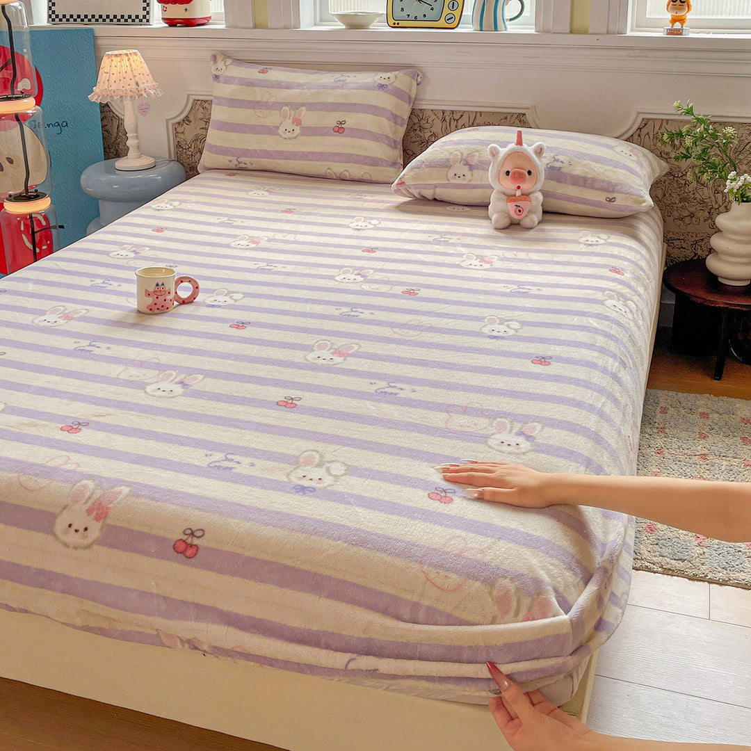 Children's Cute Cartoon Sheep Print Fitted Sheet