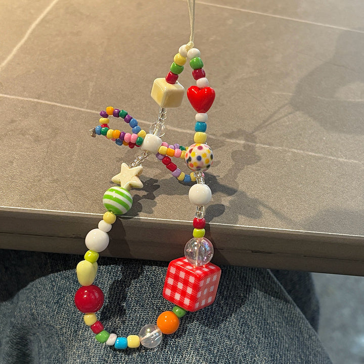 Colorful Beaded Charm Phone Strap Bowlift