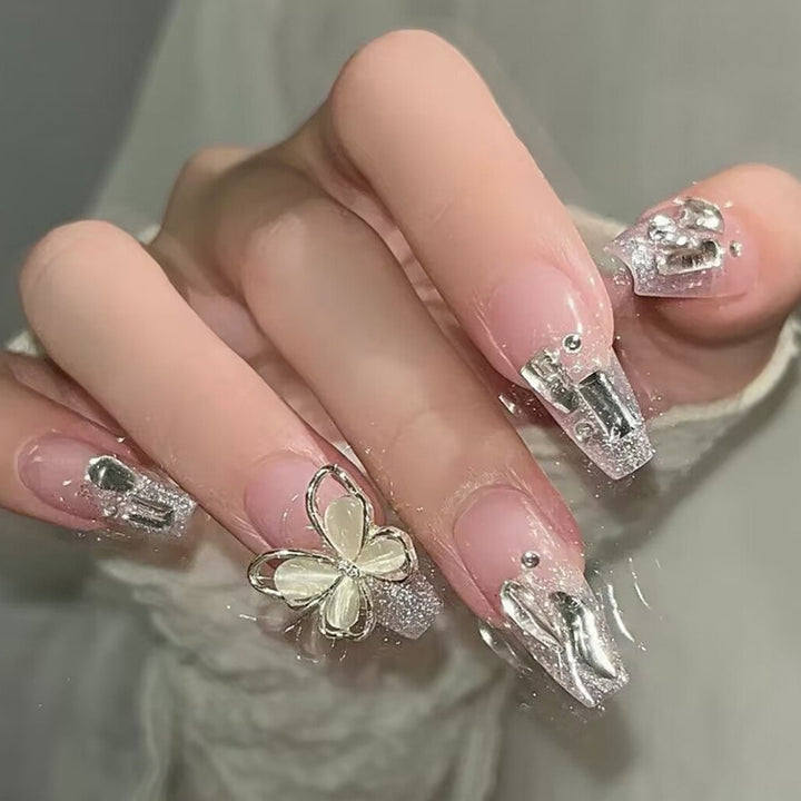 Whimsical Cat-Themed Press-On Nails Bowlift