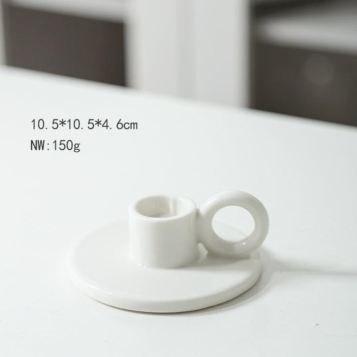 Modern Dual Chamber Ceramic Vase Bowlift