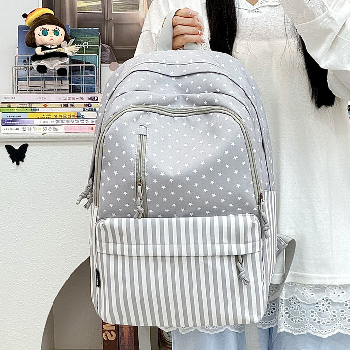 Stylish Star-Printed Large Capacity Backpack Bowlift