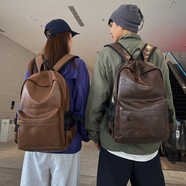 Stylish Faux Leather Backpack Bowlift