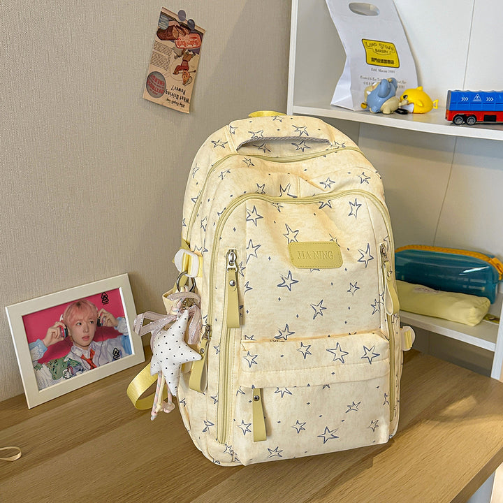 Stylish Star-Emblazoned Everyday Backpack Bowlift