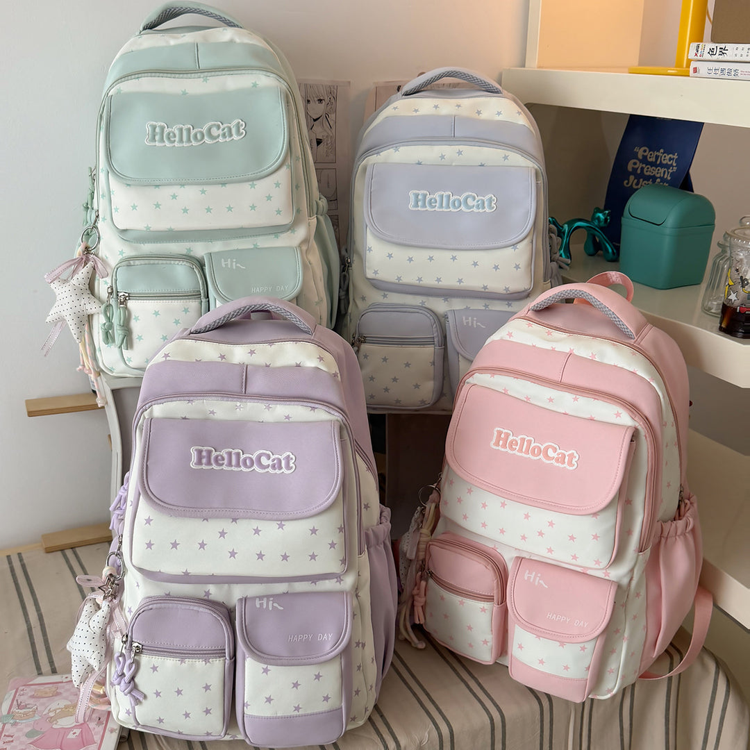 Stylish Star-Embellished Backpack Bowlift 1791205930