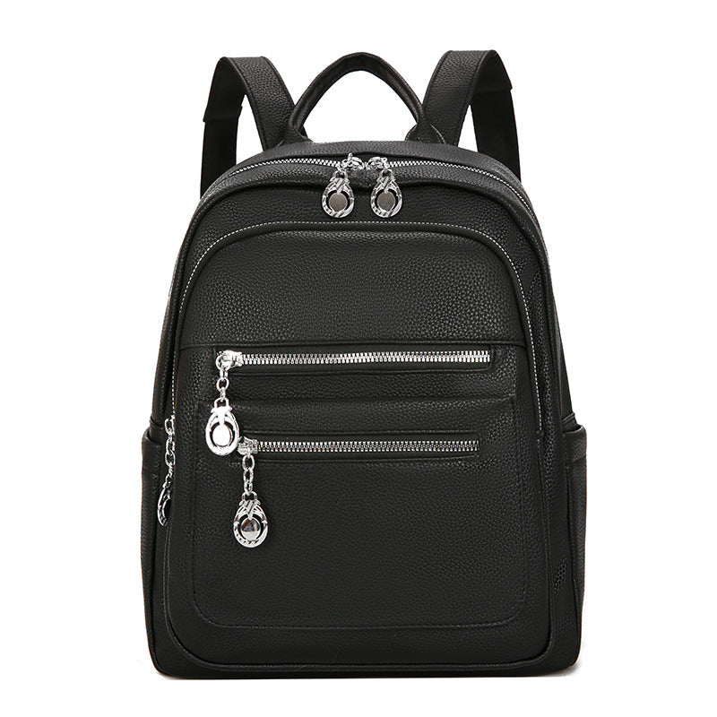 Stylish Multi-Pocket Leather Backpack Bowlift