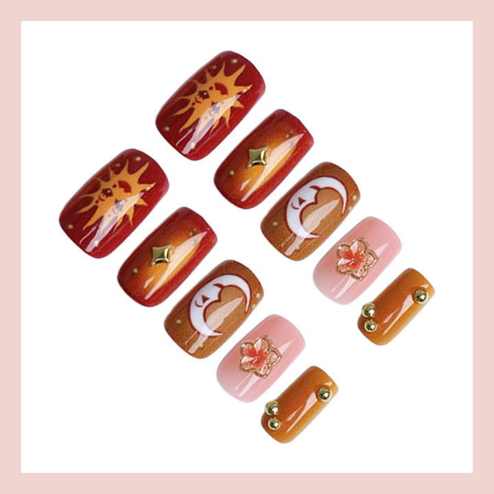 Nail art set with creative summer designs Bowlift