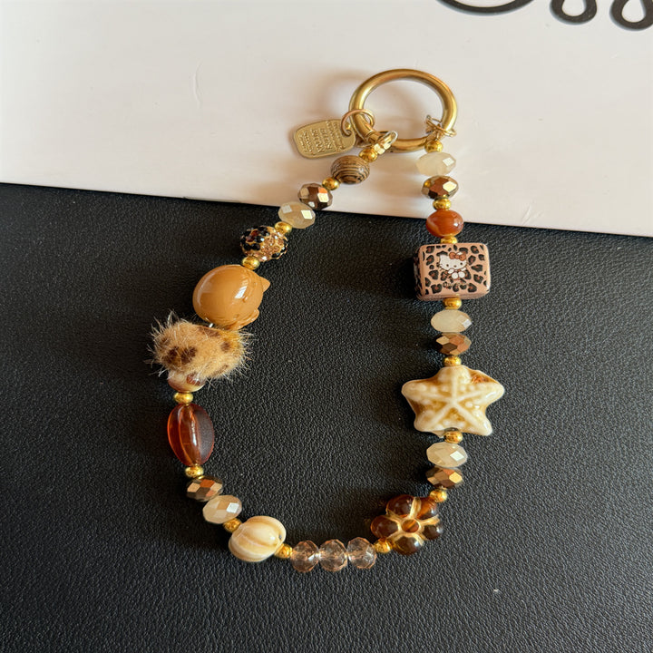 Decorative Beaded Charm Keychain Bowlift 1790135438