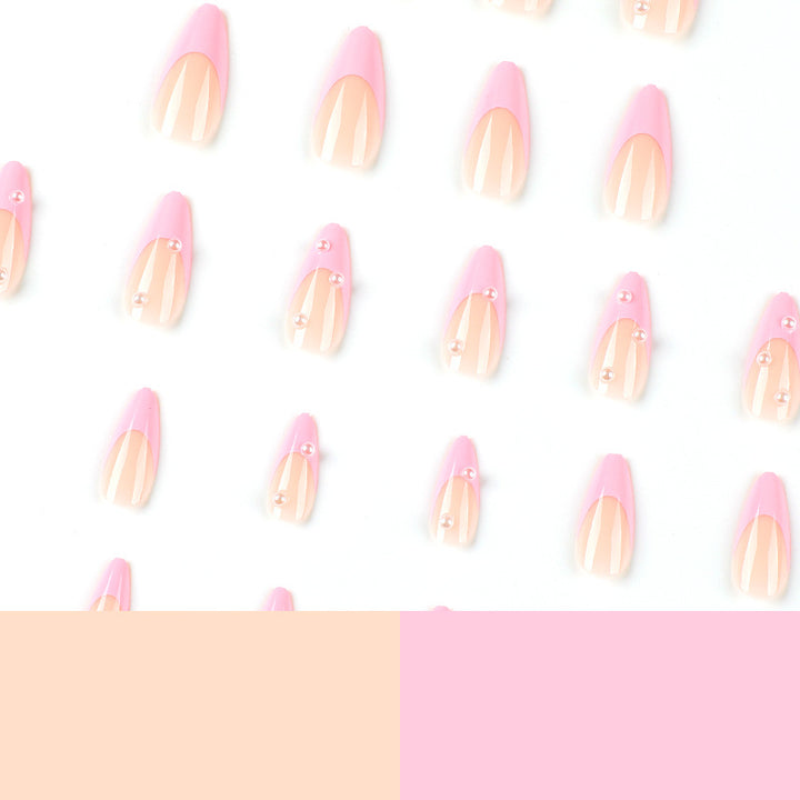 Artful Nail Art with Pearl Accents Bowlift