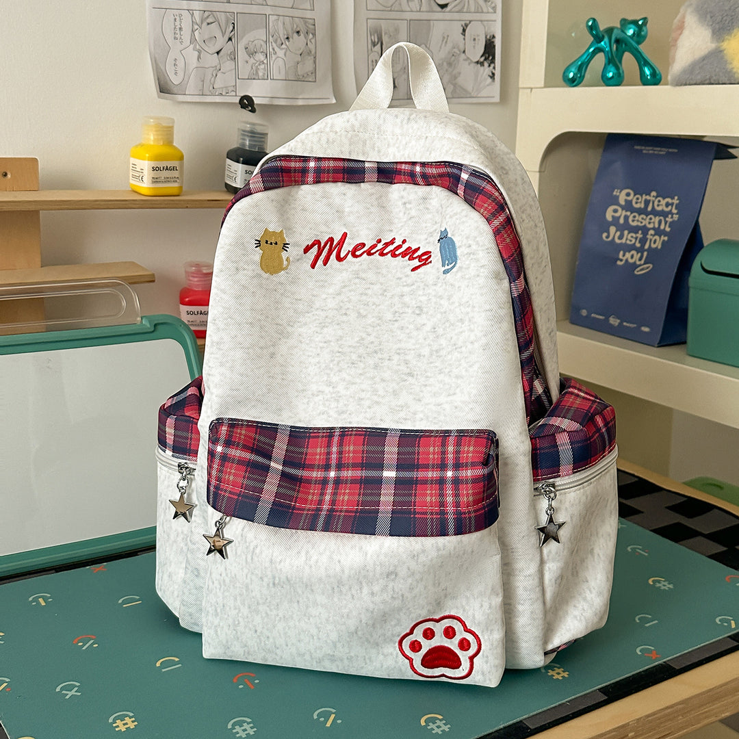 Fun Character-Embellished Casual Backpack Bowlift