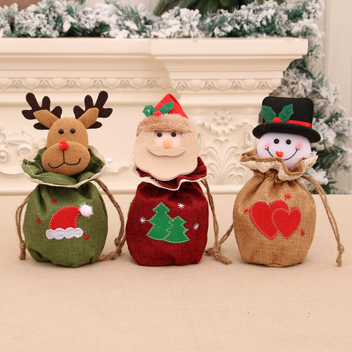 Festive Decorative Plush Snowman Gift Bag Bowlift