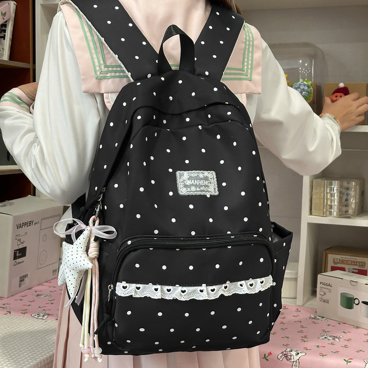 Polka Dot Decorative Backpack Bowlift