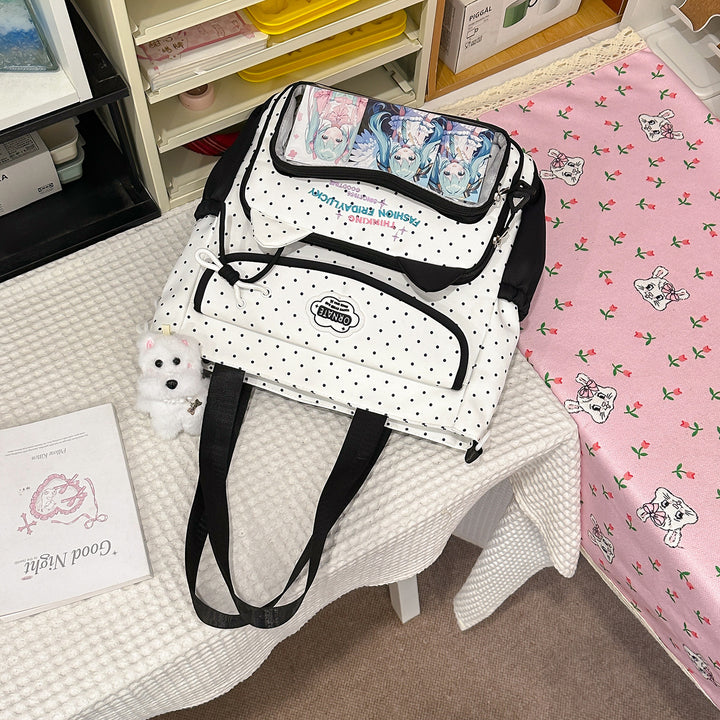 Polka Dot School Backpack Bowlift