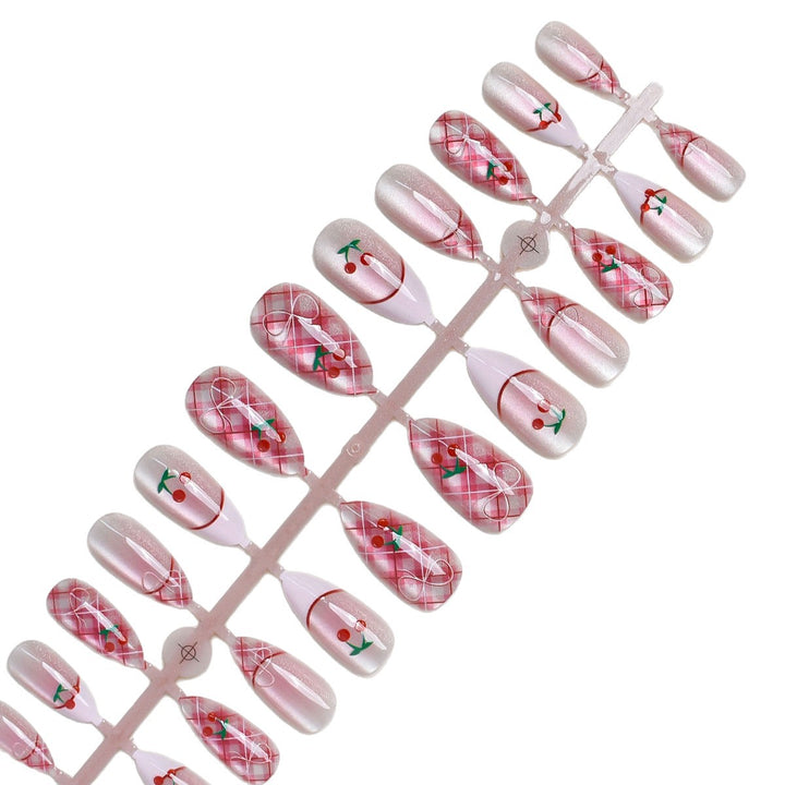 Cherry Blossom Inspired Press-On Nail Set Bowlift