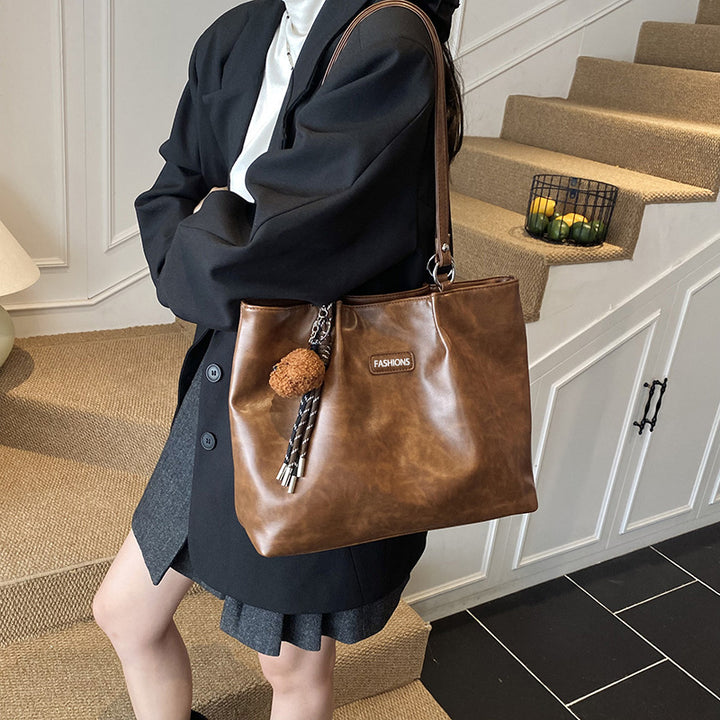 Chic Faux Leather Tote Bag Bowlift