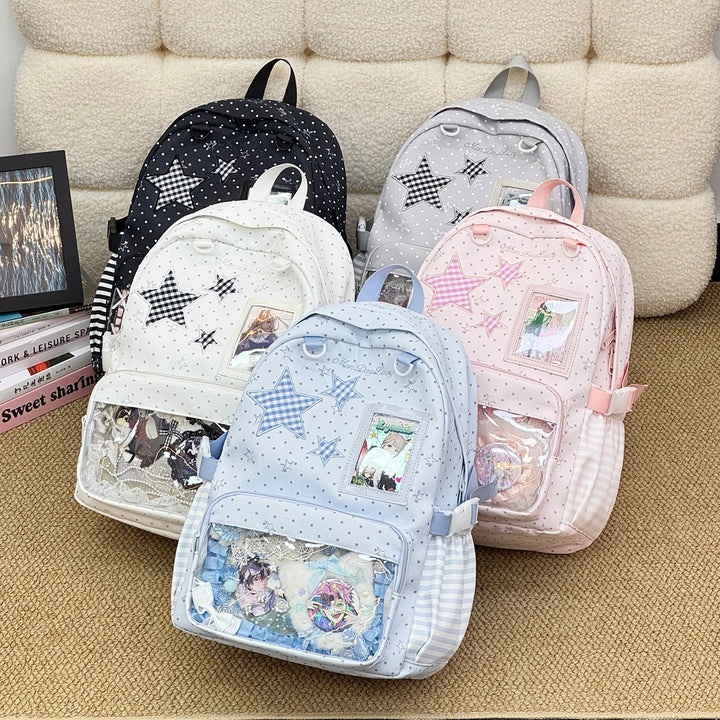 Star-Embellished Decorative Backpack Bowlift