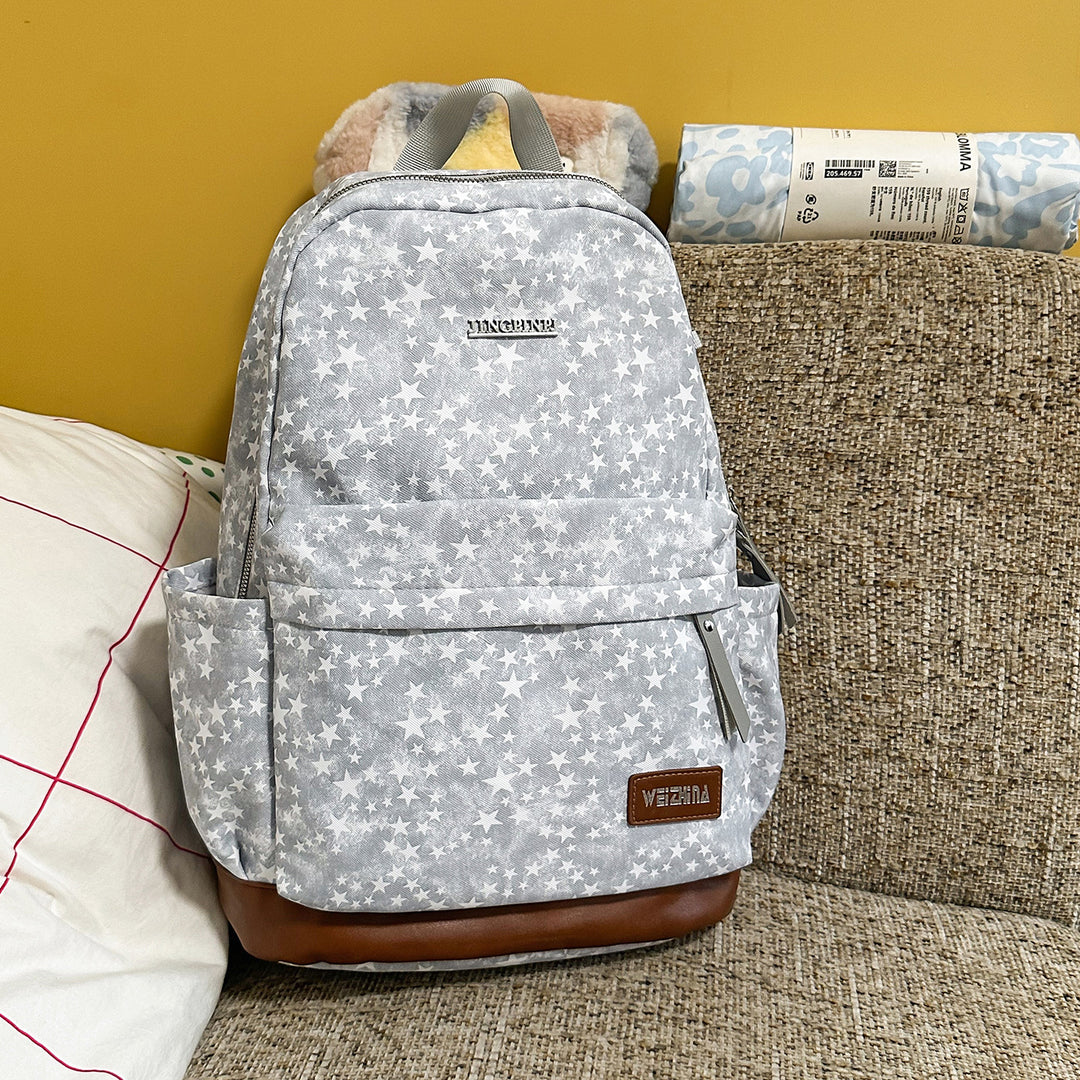 Stylish Star-Printed Casual Backpack Bowlift