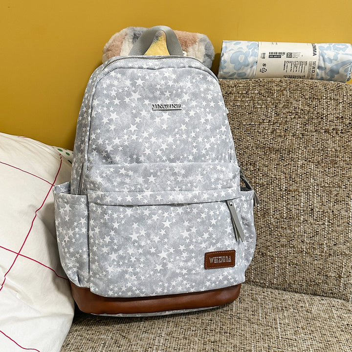 Stylish Star-Printed Casual Backpack Bowlift